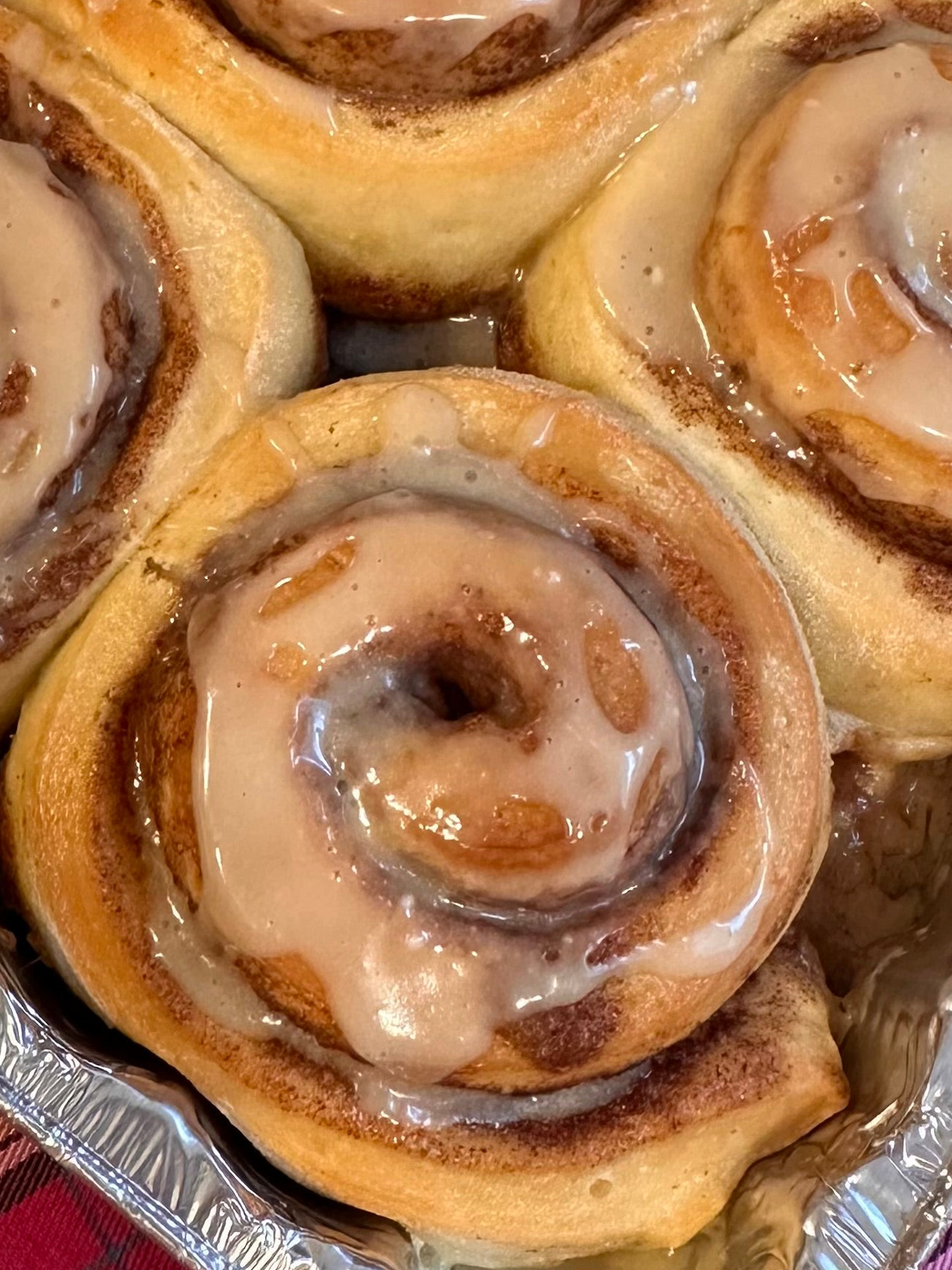 Sourdough Discard Maple Walnut Cinnamon Roll Pan of 4