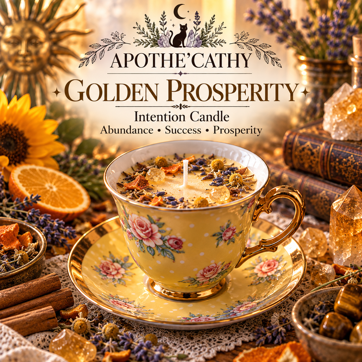 ✨ Golden Prosperity — Intention Candle